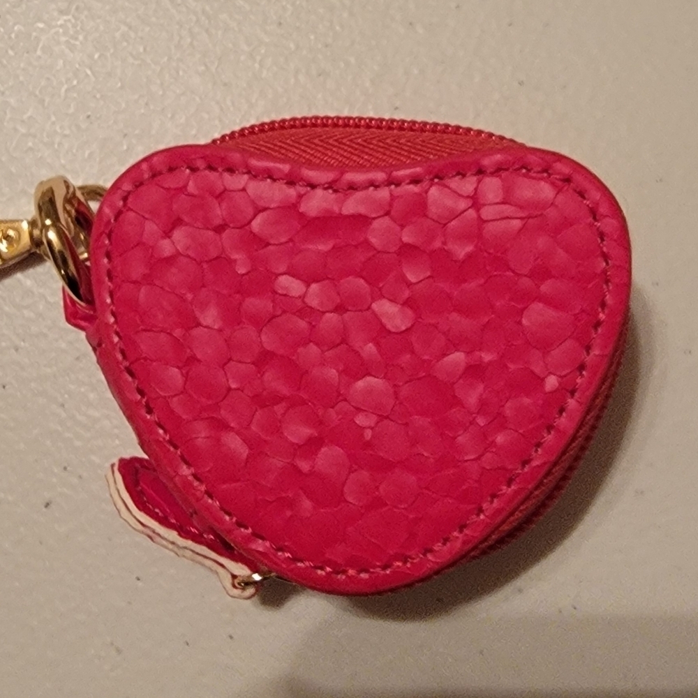 Heart-Shaped Red Bag Charm.